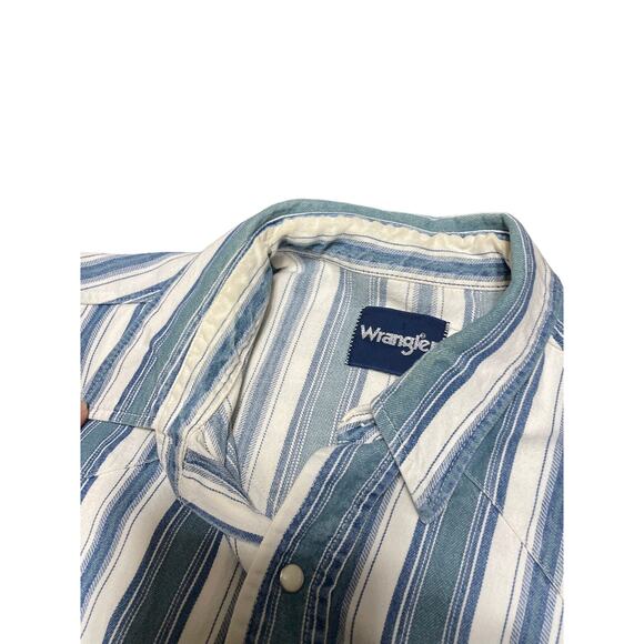 Men’s Vintage  Wrangler Pearl Snap Shirt 2XL 18 x 36 - Picture 5 of 6